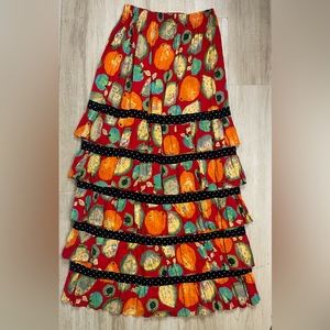 Vintage Lucia Lukken BROOM SKIRT~Cotton*Boho*Hippie~M/L